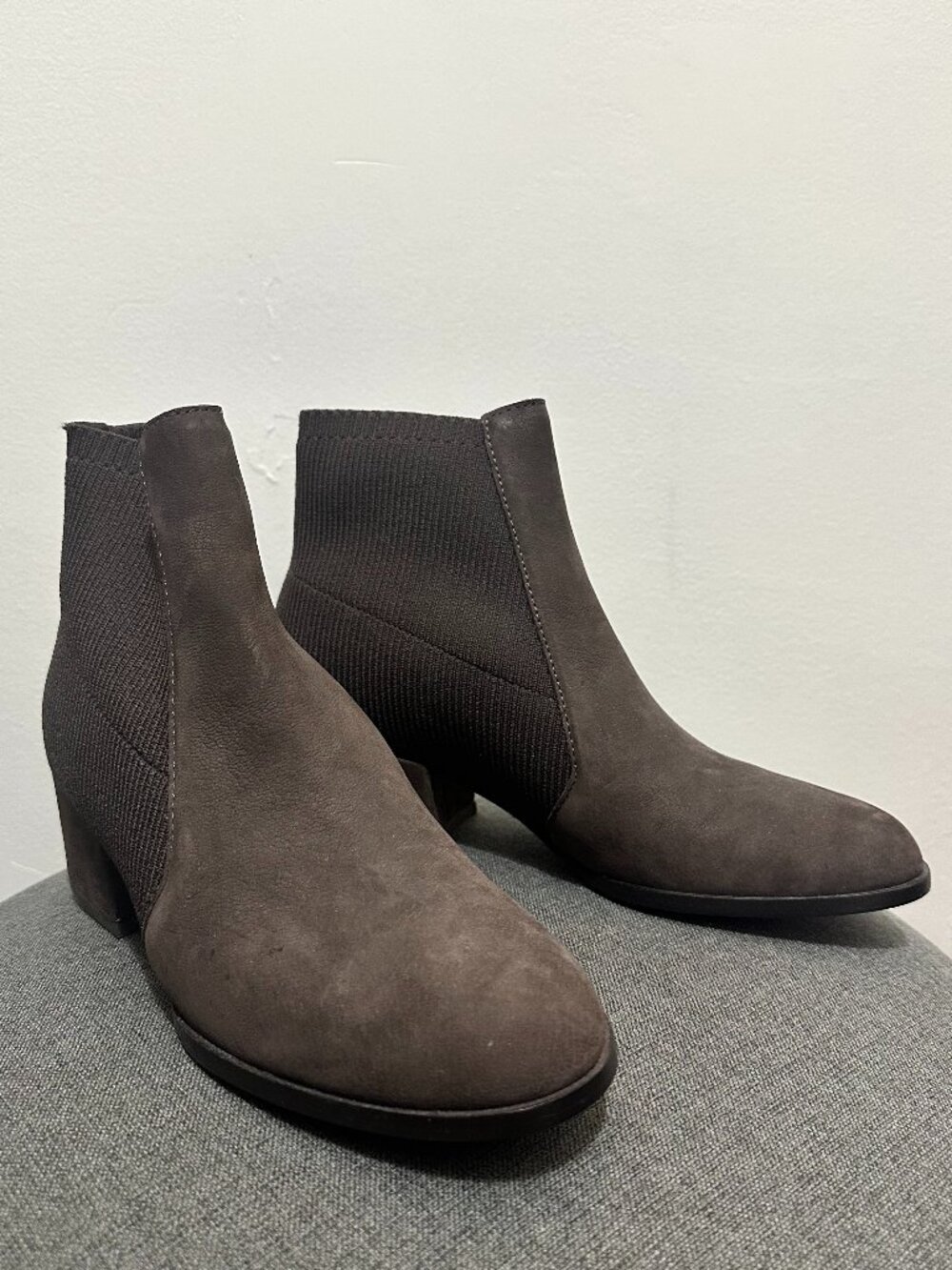 Eileen Fisher Brown Leather Aesop Bootie - Picture 6 of 6